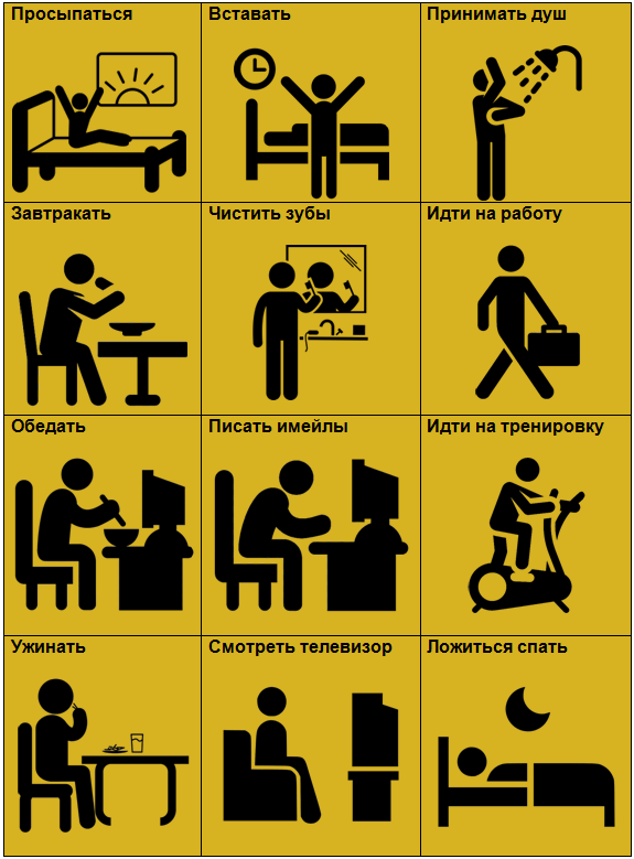 Daily routine in Russian